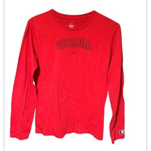 Nike Red Long Sleeve Vintage Ga Tee.     Size Large